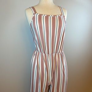 Women’s Sleeveless Striped Jumpsuit